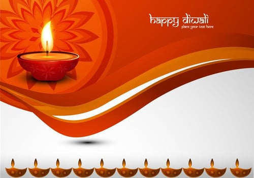 Happy Diwali Decorative Card vector