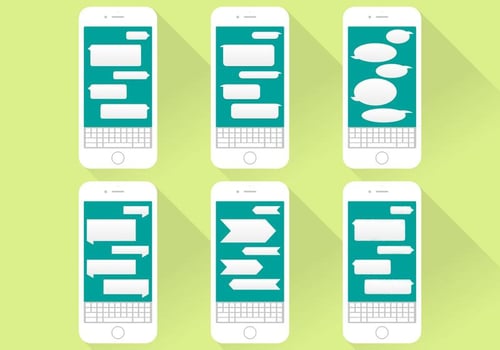 Message conversation icons phone Flat Illustration vector