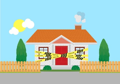 Home Crime Scene Police Line Vector