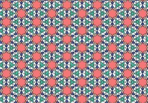 Geometric Moroccan Pattern Bakcground vector
