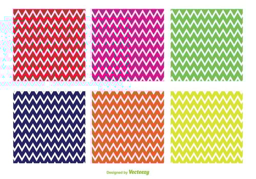 Bright Zig Zag Vector Patterns