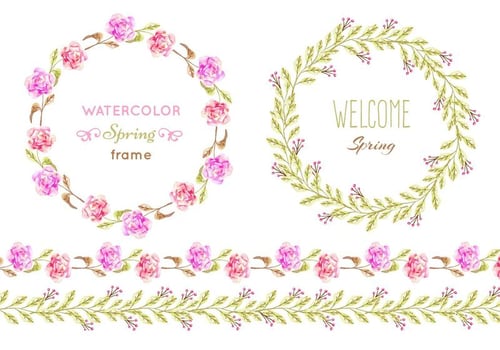 Vector Floral Patter Frames