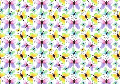 Free Vector Watercolor Butterfly Pattern