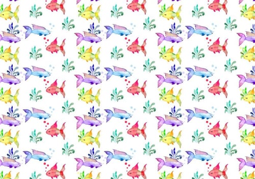 Free Summer Watercolor Vector Pattern