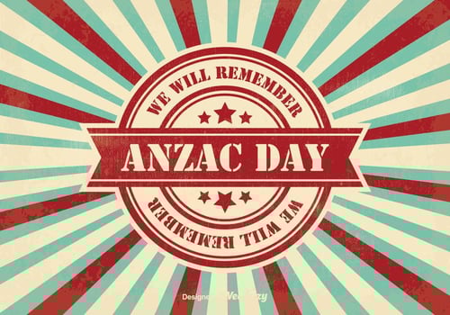 Retro Style Anzac Day Illustration vector