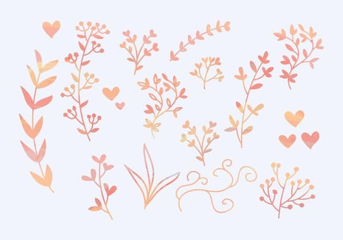 Vector Watercolor Branches