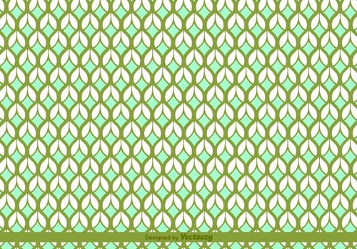 Retro Leaves Vector Pattern