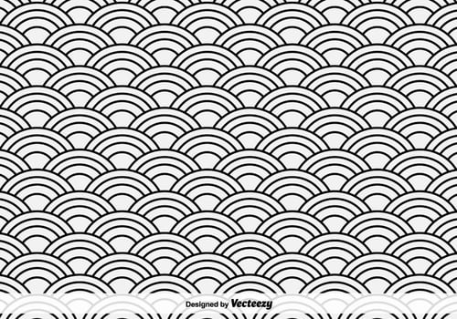 Oriental Sea Vector Pattern