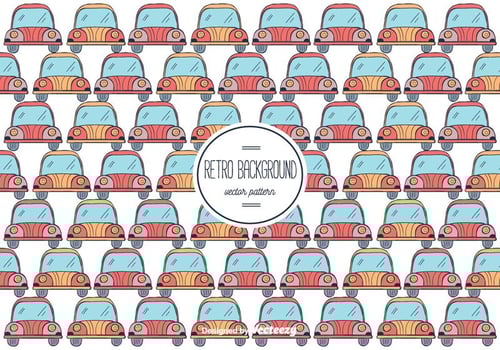 Retro Car Background Vector