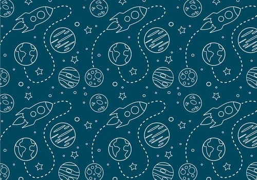 Space Seamless Pattern Background vector