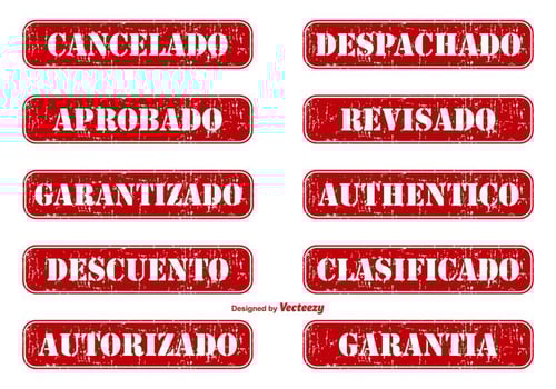 Rubber Stamp Vector Set