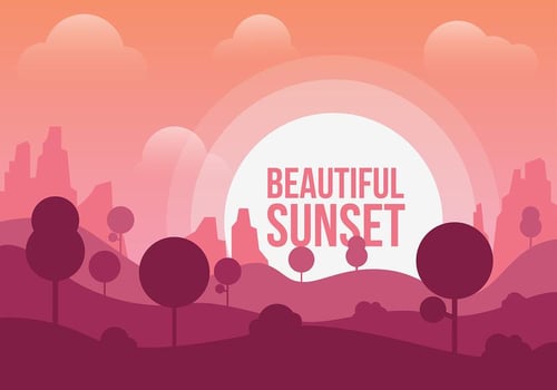 Free Beautiful Sunset Vector