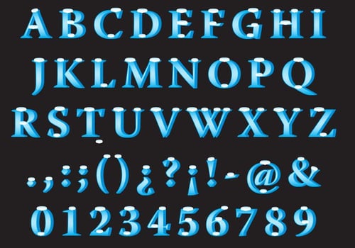 Snowy Vector Font Type