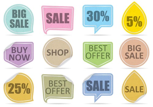 Sale Label Vectors