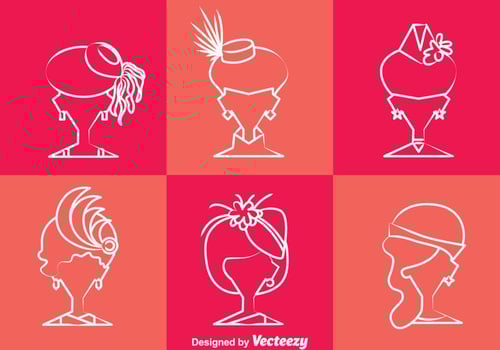 Ladies Hat Style Vector