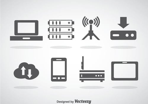Cloud And Data Server Pack Icons vector