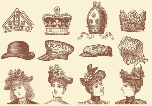 Hats And Crown Vectors