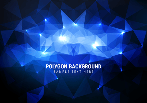 Blue Polygon Vector Background 