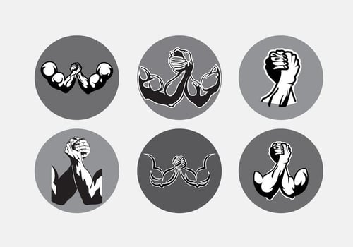 Arm Wrestling Vector