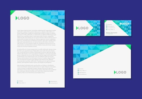Letter Head Design Business Cards Corporate Identity Stationery vector