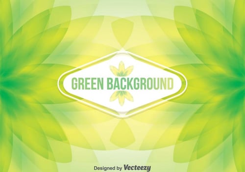 Green Flower Background vector