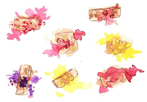 Handpainted Crepes Vector Set