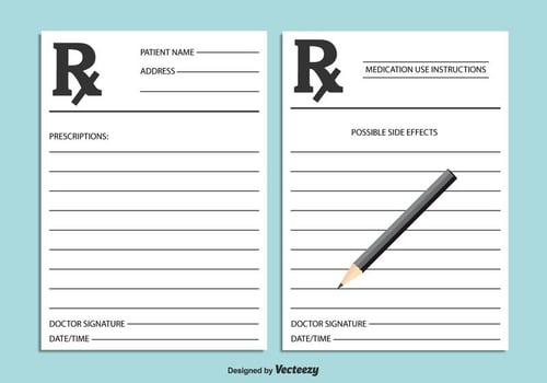 Medical Prescription Vector Illustration