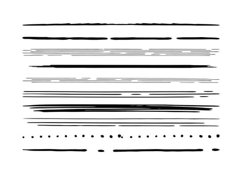 Hand Drawn Style Border Set vector