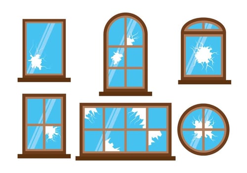 Broken Window Vector