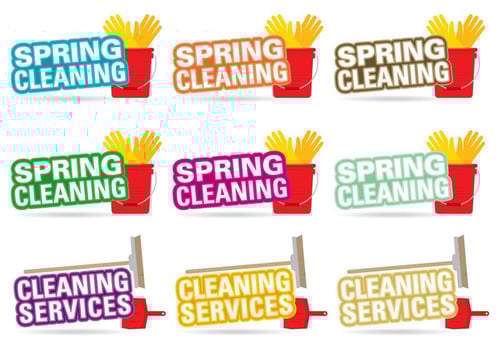 Spring Cleaning Title Vectors