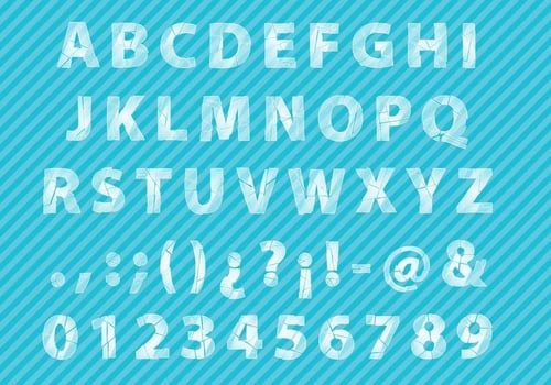 Broken Glass Type vector