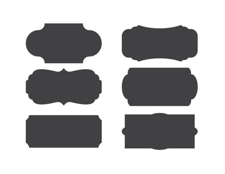 Vector Label Shape Set