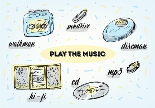 Music Play Vector Icons