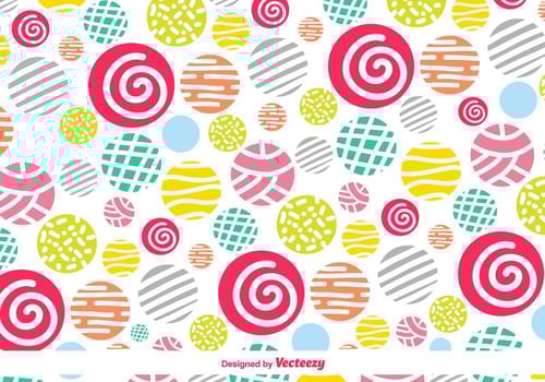 Vector Colorful Background With Hand-Drawn Decorative Elements