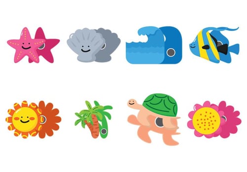 Ocean Fridge Magnet vector