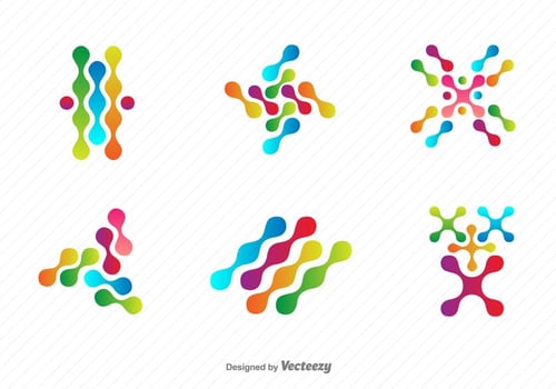 Nanotechnology Vector Symbols Set