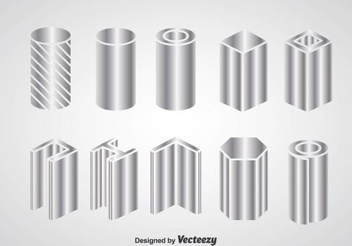 Steel Beam Construction Icons vector