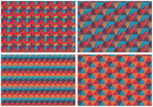 Free Vector Bauhaus Patterns set