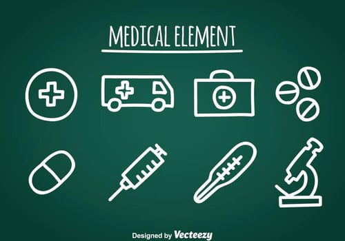 Medical Doddle Icons vector
