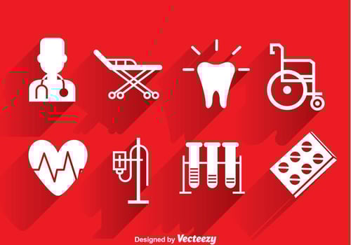 Medical White Icons vector