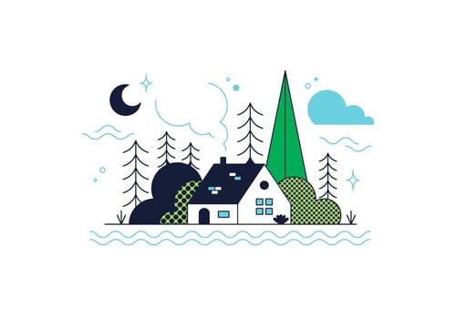 Free Wood House Vector