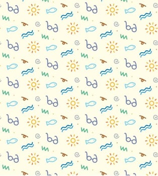 Summer Beach Icons Pattern vector