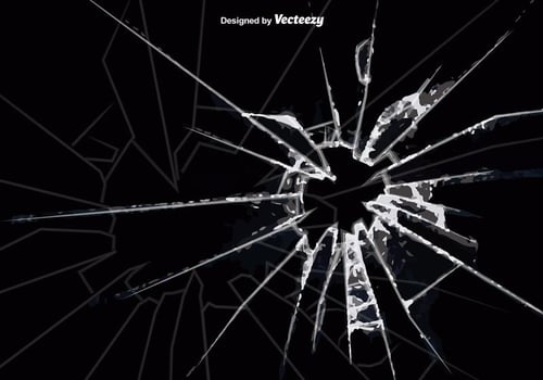 Vector Cracked Glass Background
