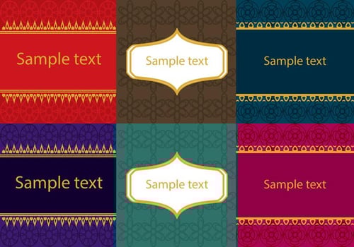 Set of Asian Thai Patterns  vector