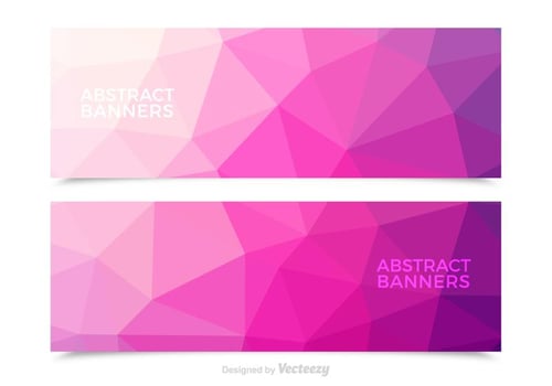 Free Pink Abstract Vector Banners