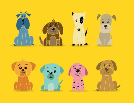 National Pet Week Dog Vectors