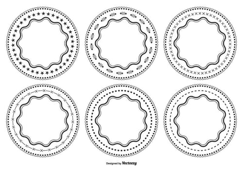 Decorative Circle Shape Set vector