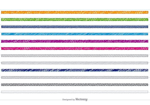 Scribble Style Border Set vector