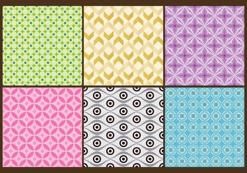 Batik Background Colorful Vectors