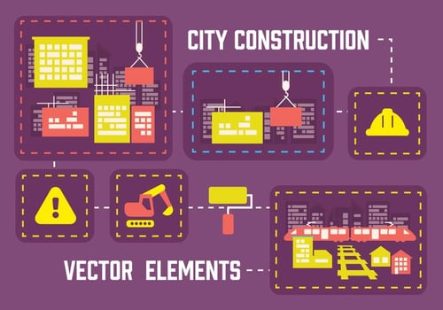 Free City Construction Vector Background